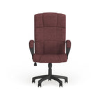 Fauteuil de bureau de direction en tissu à dossier haut