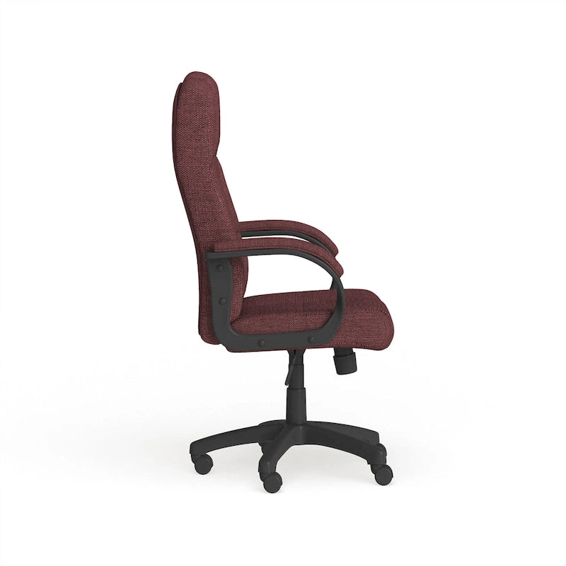 Fauteuil de bureau de direction en tissu à dossier haut