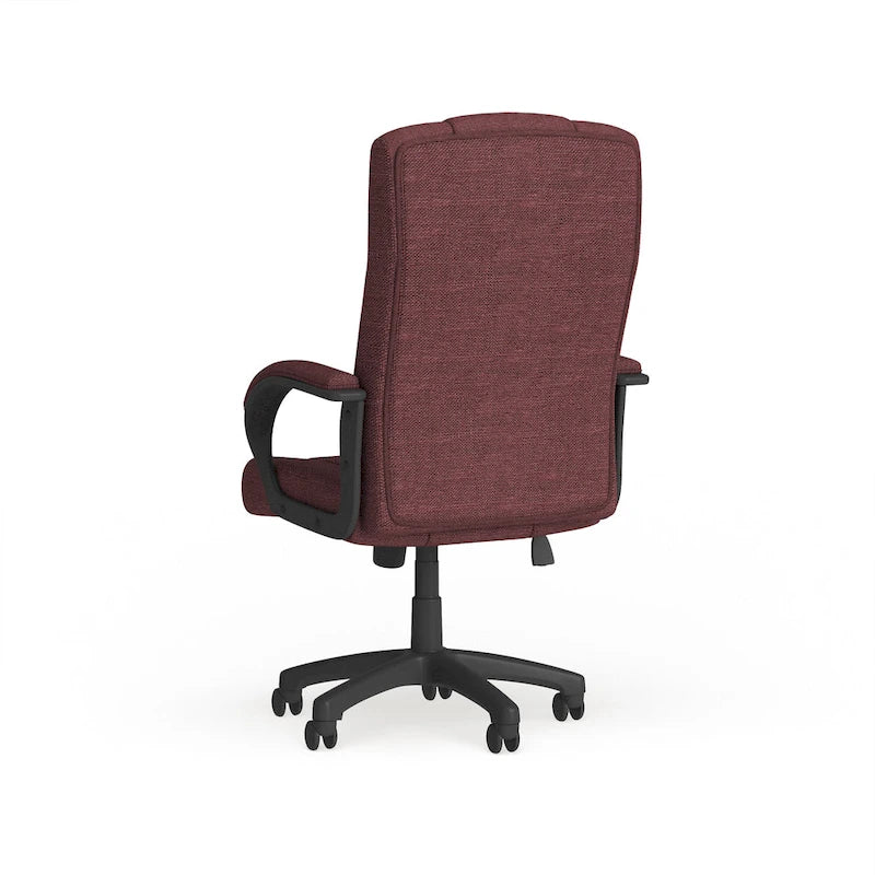 Fauteuil de bureau de direction en tissu à dossier haut