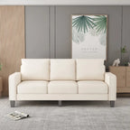 Canapé 2+3 en Tissu Beige pour Salon Moderne