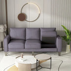 Canapé 2+3 en Tissu Beige pour Salon Moderne