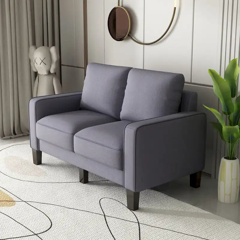 Canapé 2+3 en Tissu Beige pour Salon Moderne
