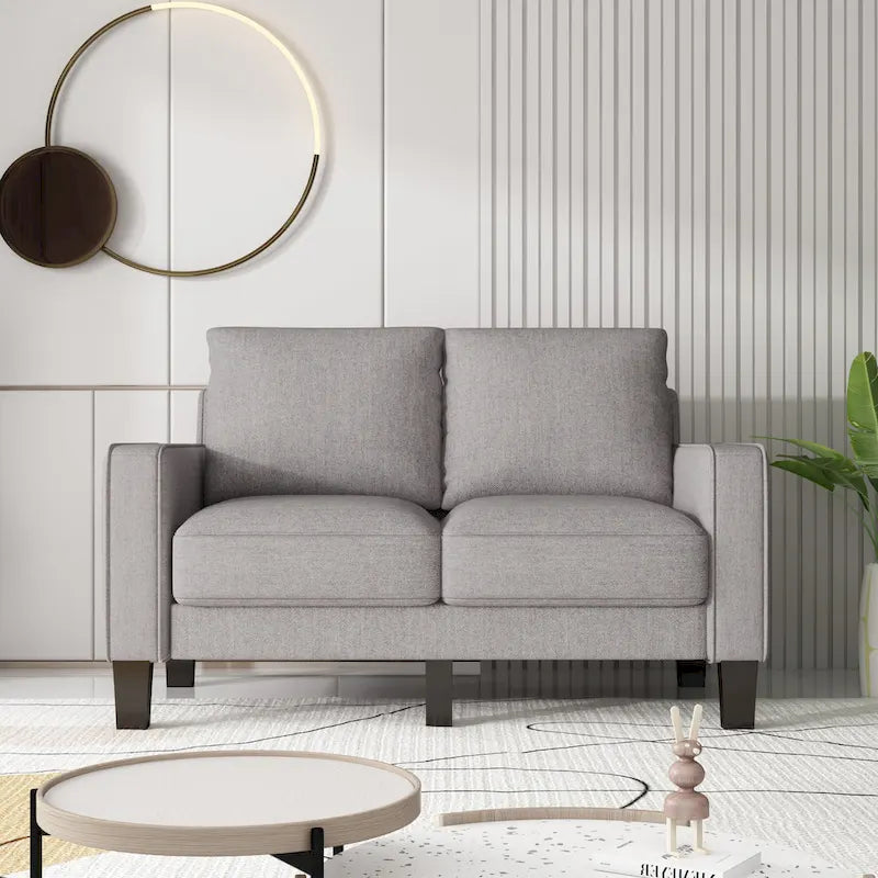 Canapé 2+3 en Tissu Beige pour Salon Moderne