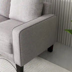 Canapé 2+3 en Tissu Beige pour Salon Moderne