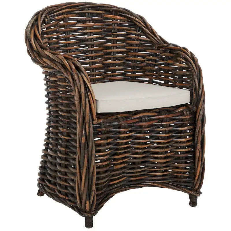 Fauteuil de club en rotin naturel - 27,5 x 27,5 x 35,5 - 28Lx28Px36H