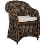 Fauteuil de club en rotin naturel - 27,5 x 27,5 x 35,5 - 28Lx28Px36H