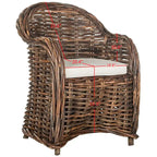 Fauteuil de club en rotin naturel - 27,5 x 27,5 x 35,5 - 28Lx28Px36H