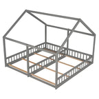 Lits plateformes de maison de taille double, Deux lits partagés