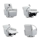 Fauteuil inclinable électrique pivotant à 270 degrés avec support de téléphone