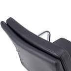Chaise de Bureau Ergonomique en Cuir PU Réglable avec Coussin Épaissi - N/A