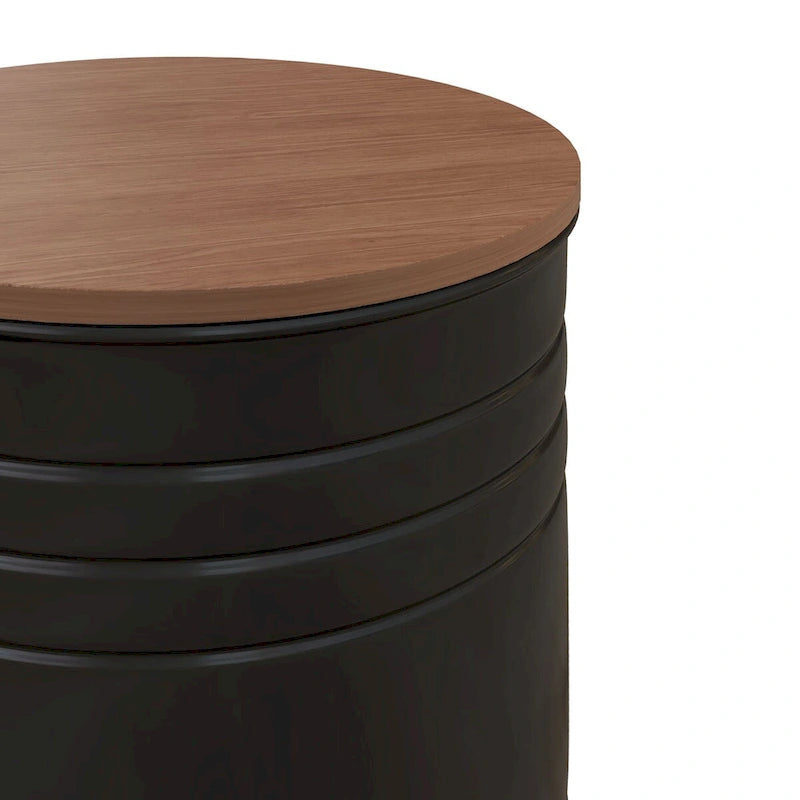 Ensemble de 2 poufs de rangement gigognes avec couvercles, espace de rangement dissimulé